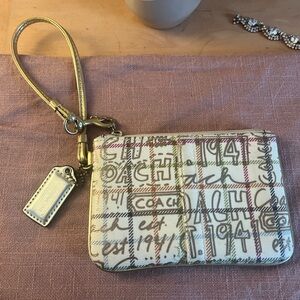 Coach 1941 Plaid Wristlet